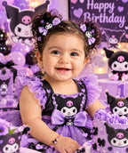 Kuromi personalized baby photoshoot backdrop - design 2