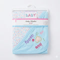 Baby hooded towel blanket blue
