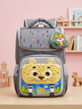 Grey tiger kids school backpack