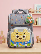 Grey tiger kids school backpack