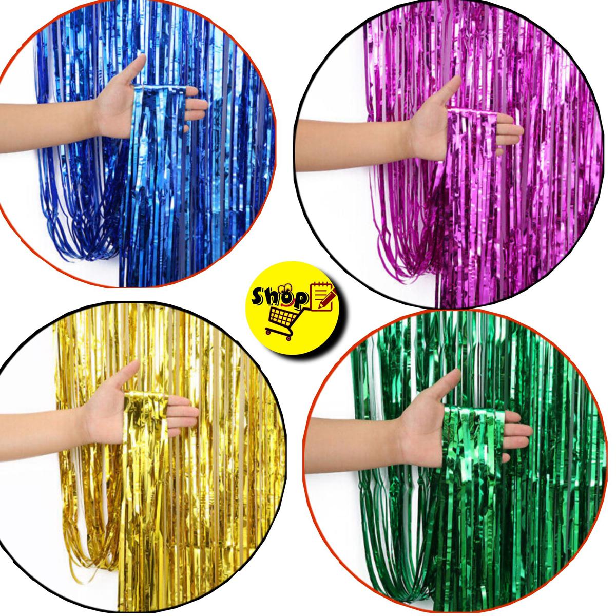 Foil Fringe Backdrop Curtain – 1.5 x 4 ft
