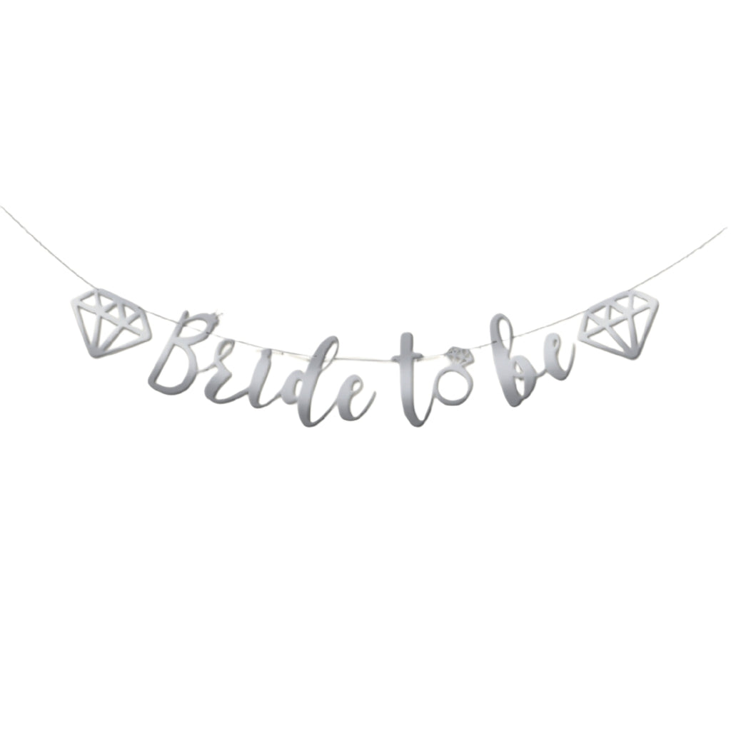 Bride To Be Hanging Banner with Crown