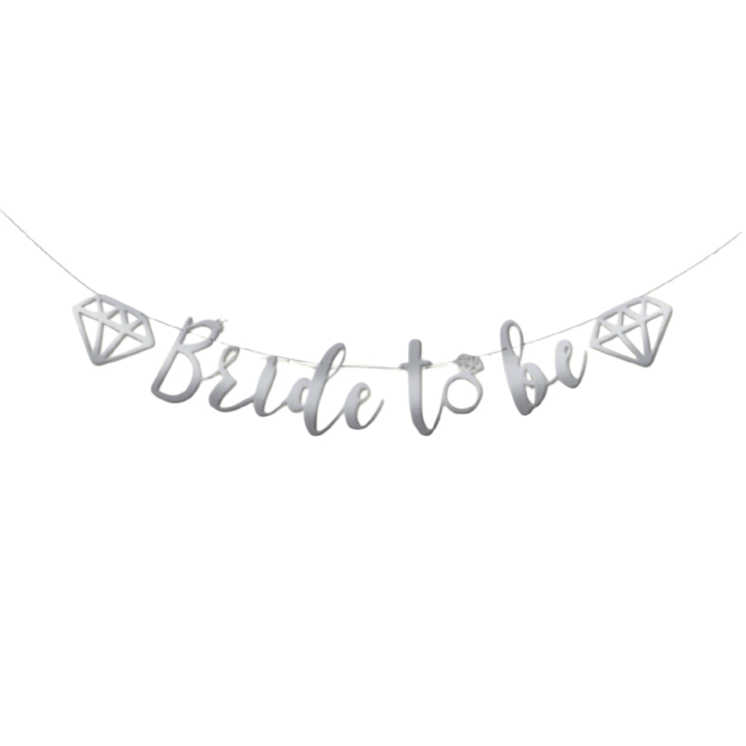 Bride To Be Hanging Banner with Crown