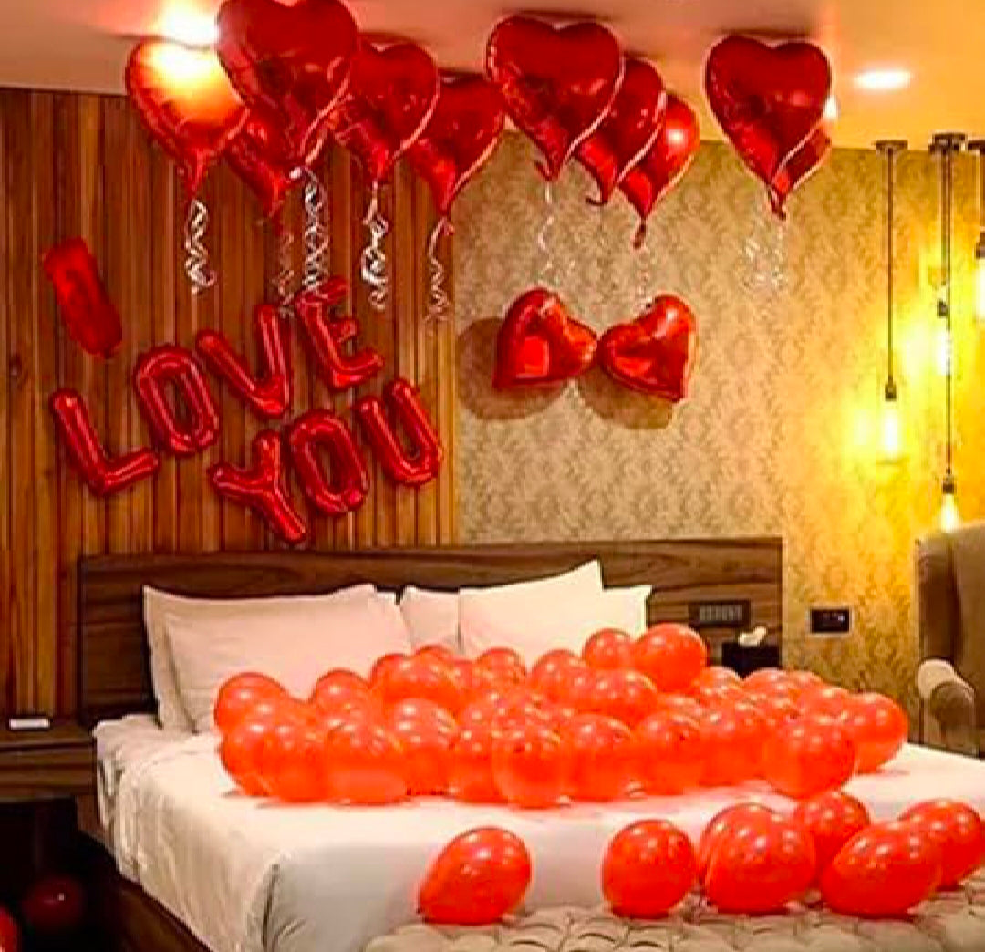Happy Anniversary Decoration Set – Red & Gold