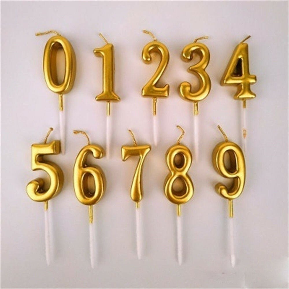 Gold Number Candles – Birthday Cake | Belinda Store - view 6