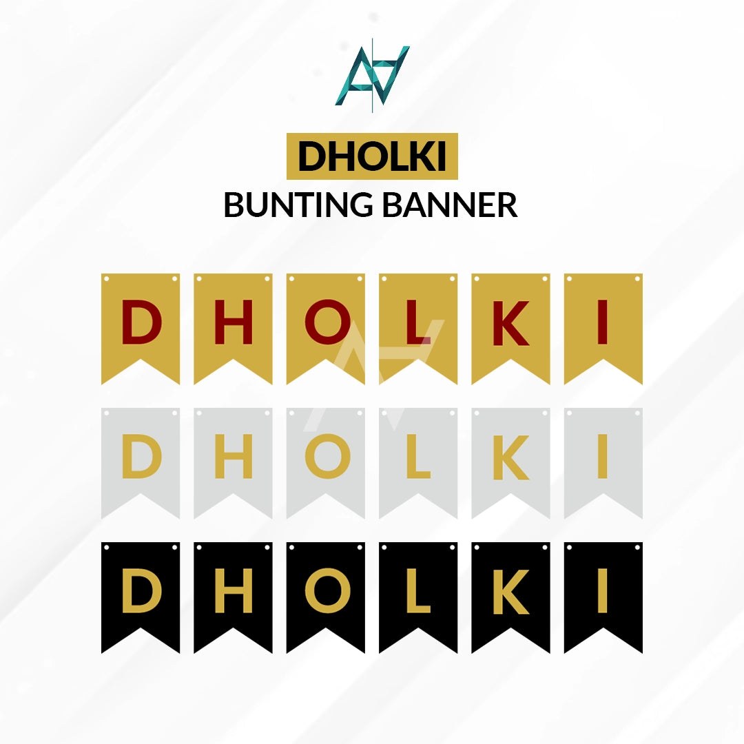 Foil Banner Sets – Dholki, Bride To Be & Anniversary | Belinda Store - view 6