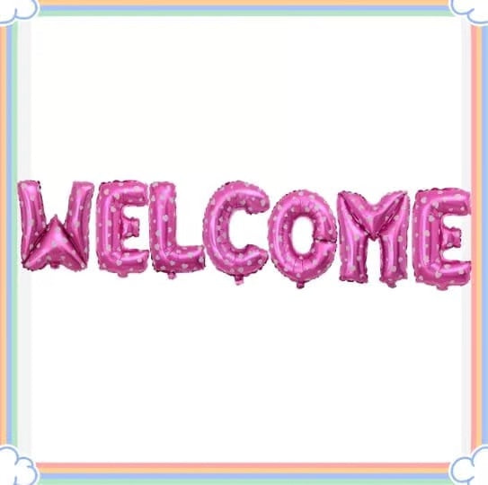 WELCOME Foil Letter Balloons 16 Inch