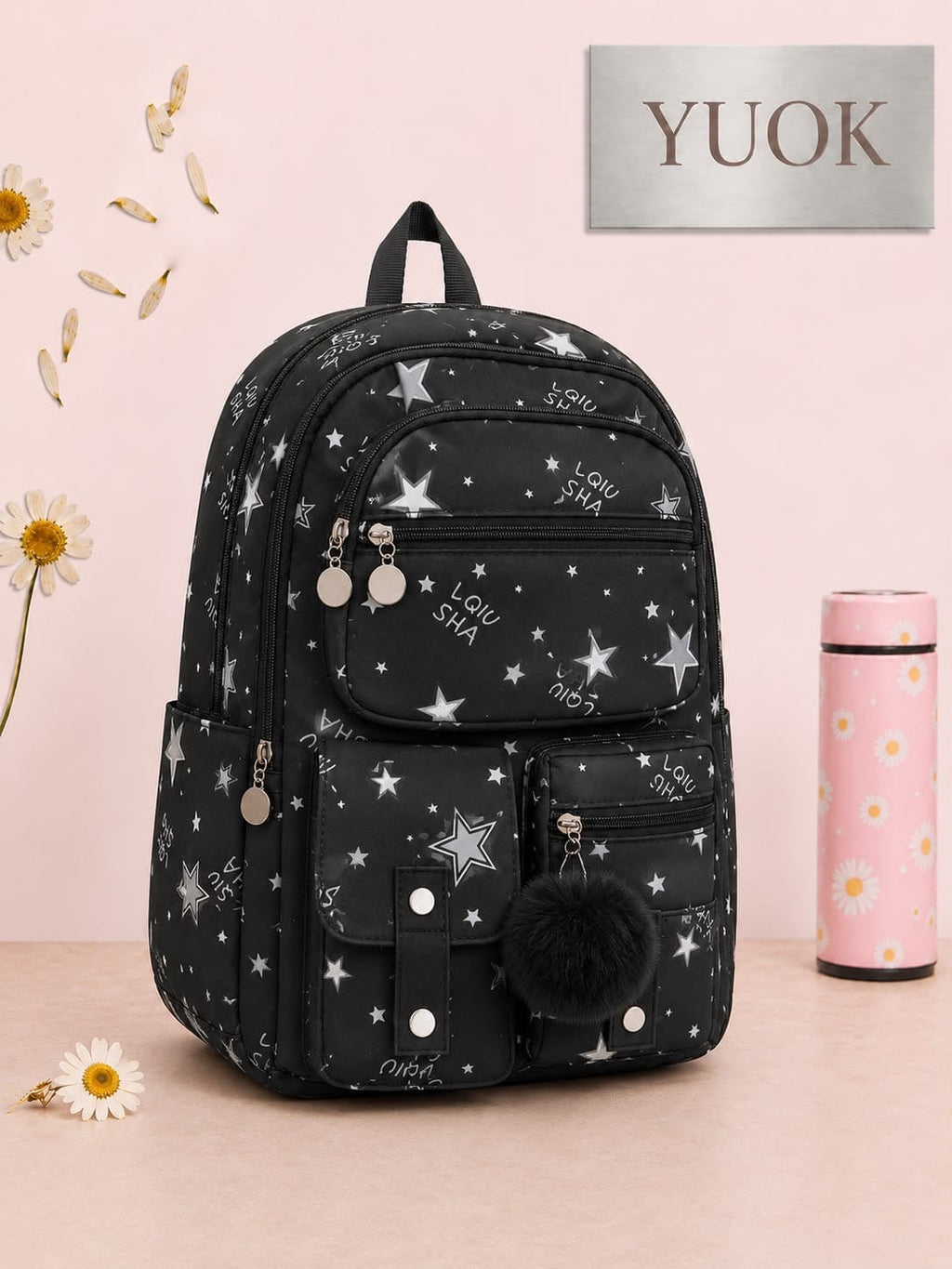 YUOK backpack black star