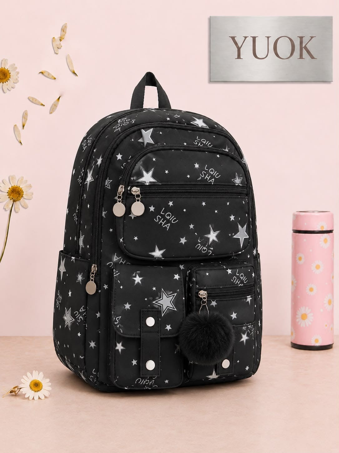 YUOK backpack black star