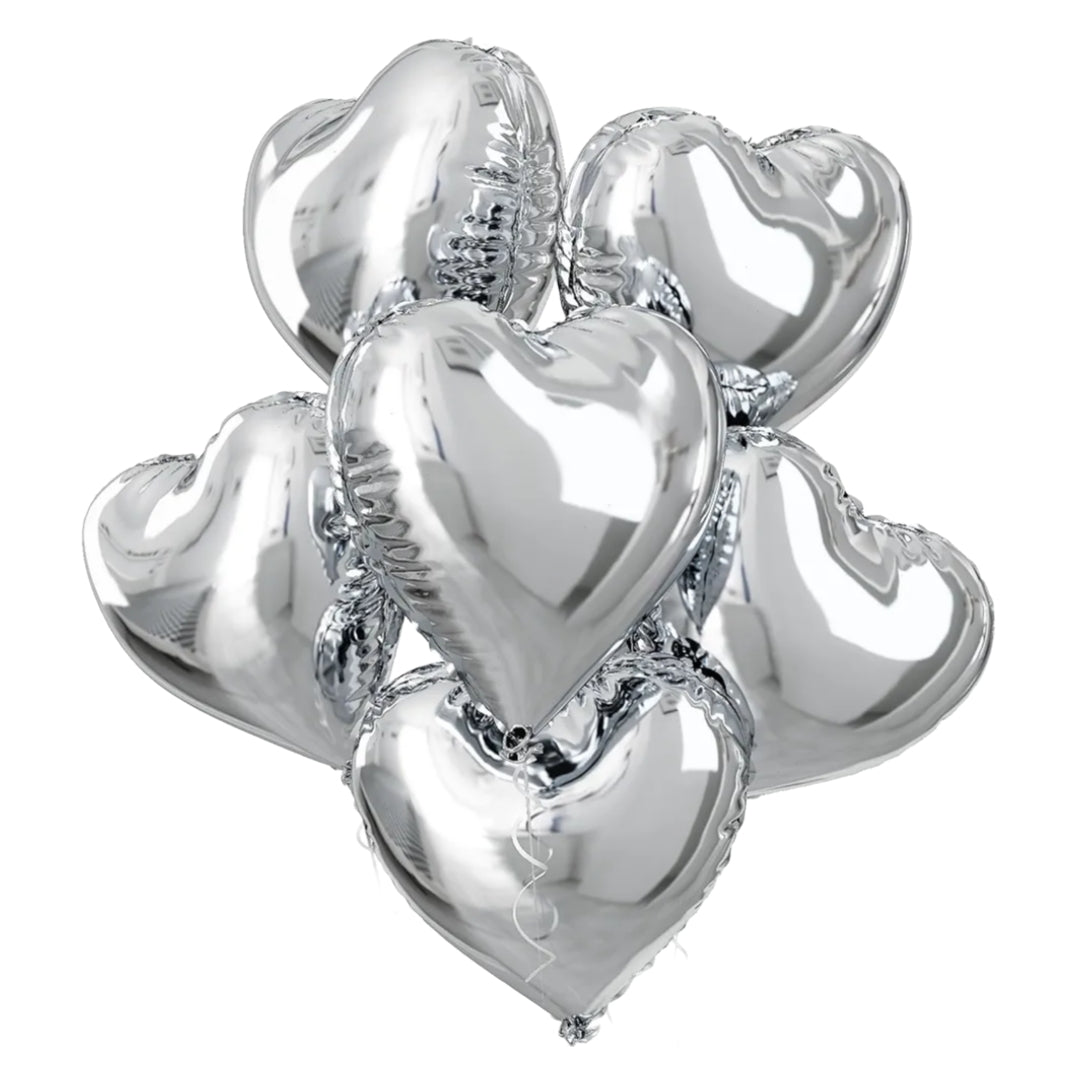 Heart Foil Balloons 16 Inch – Pack of 5