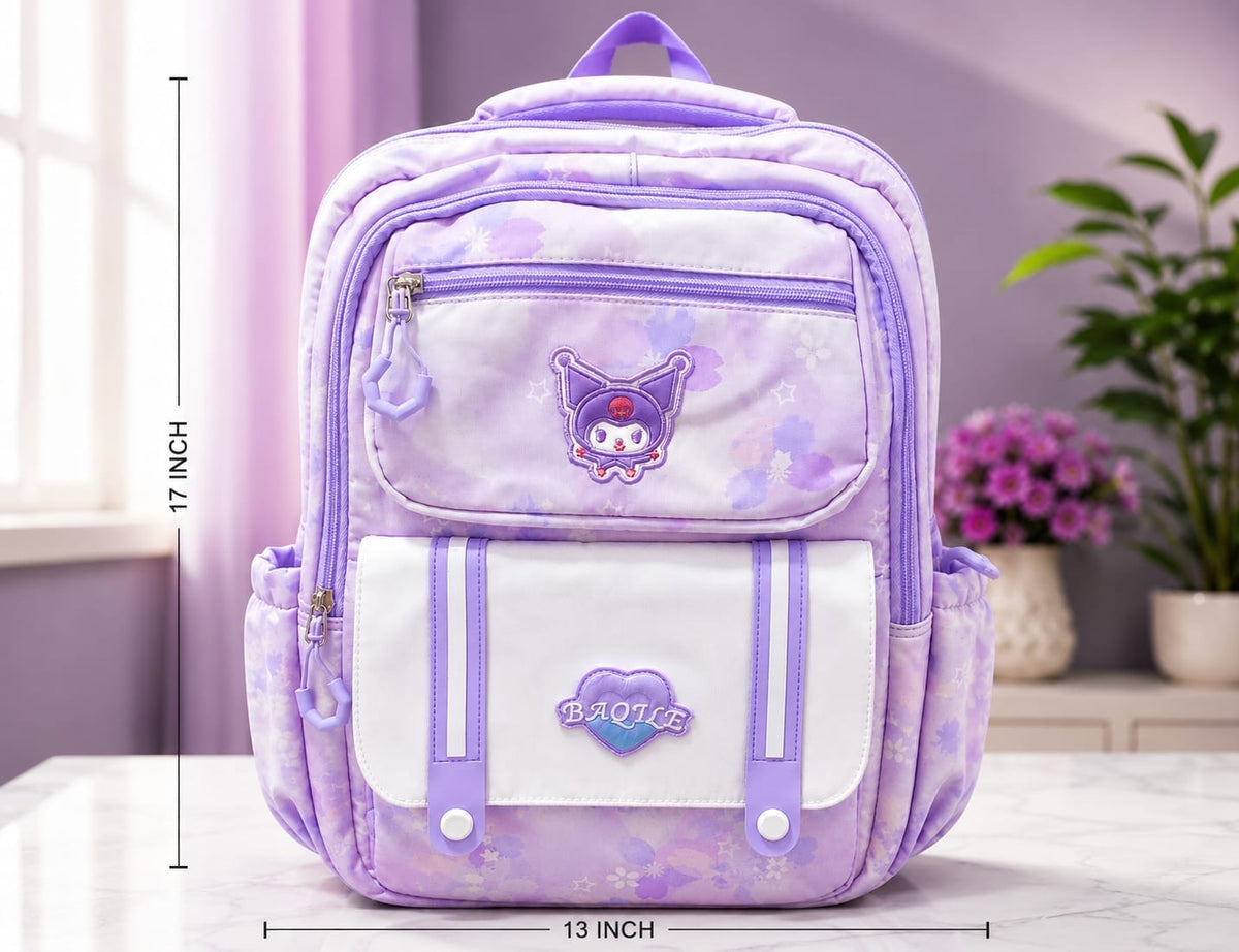 Kuromi backpack size 17 inch x 13 inch