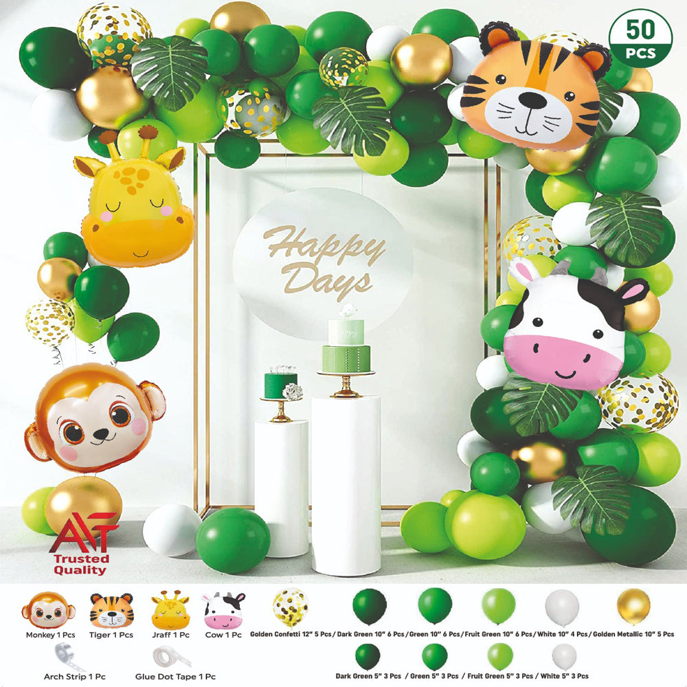Jungle Theme Balloon Set – 50 / 57 Pcs