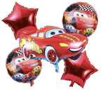 Car Theme Foil Balloon Set – 5 Pcs