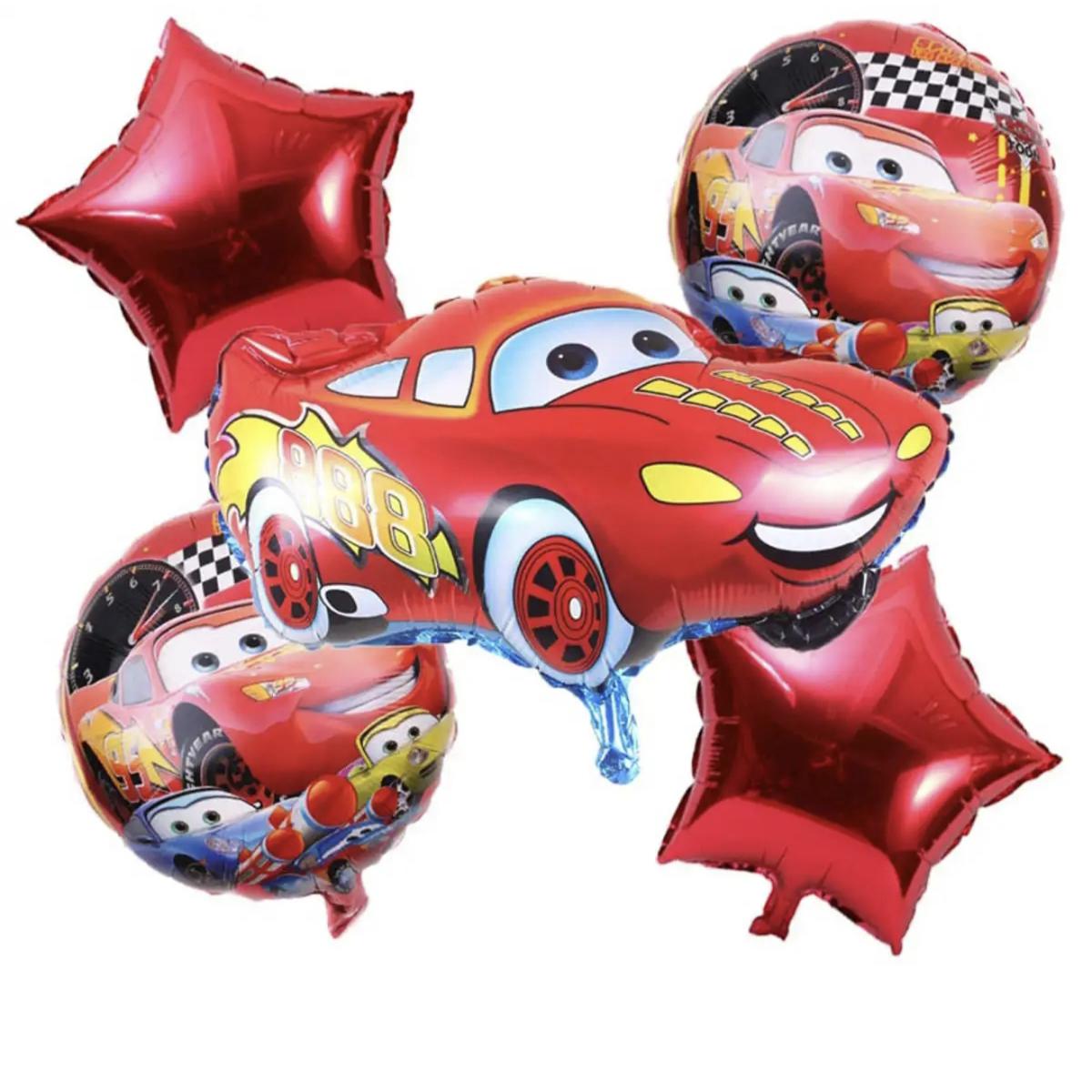 Car Theme Foil Balloon Set – 5 Pcs