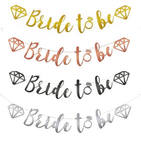 Bride To Be Hanging Banner with Crown