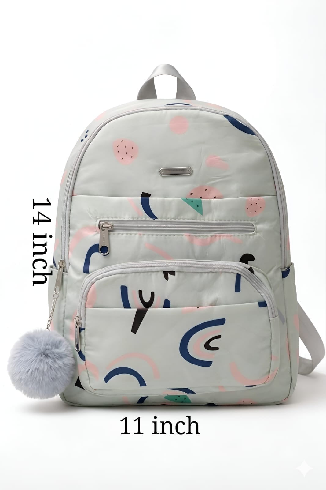 Rainbow School Backpack for Kids - White - White color, view 1