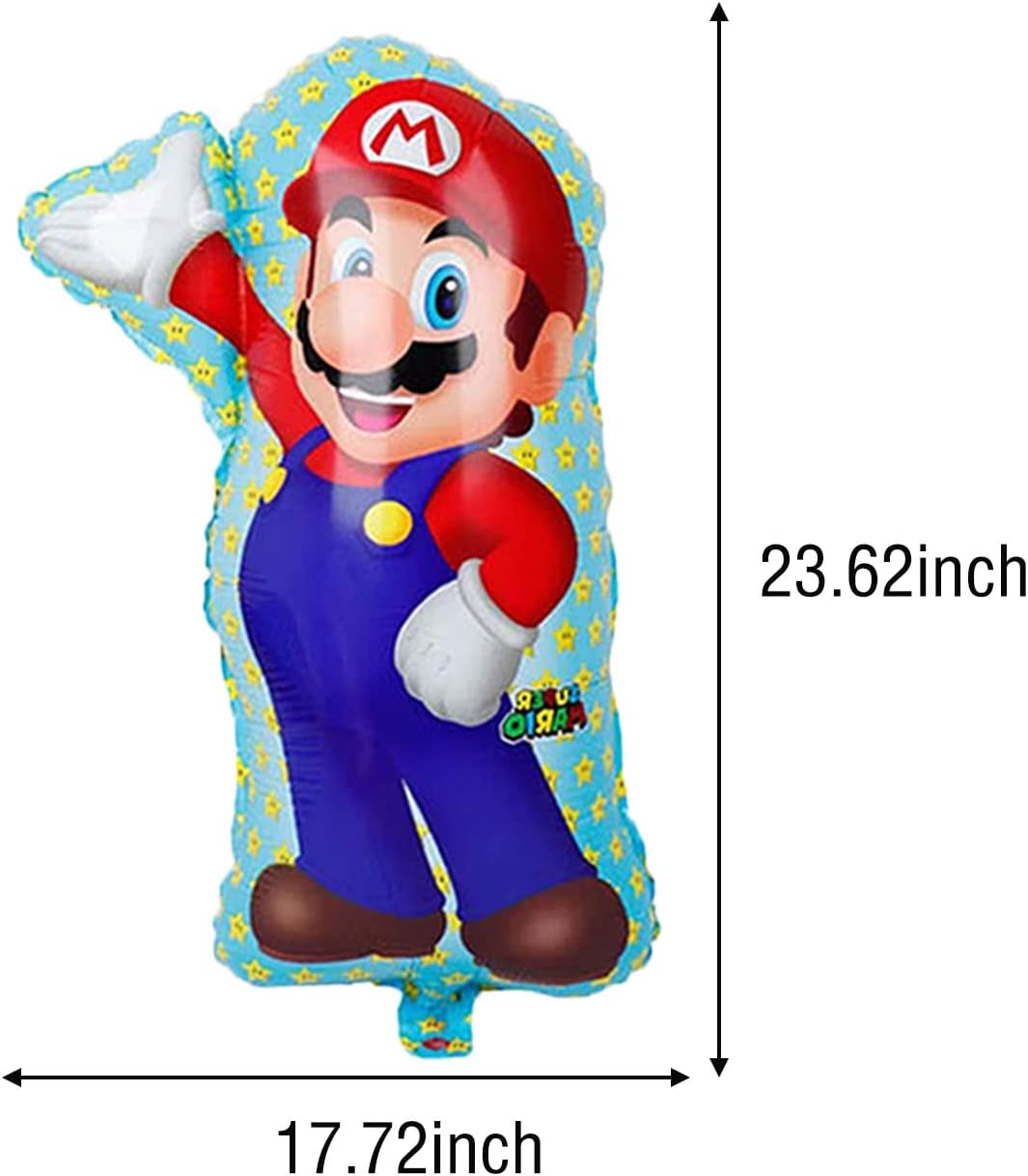 Mario Theme Foil Balloon Set – 5 Pcs