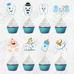First Tooth Cupcake Toppers – Pack of 12