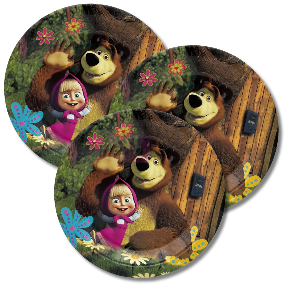 Masha and the Bear Paper Plates – Pack of 10