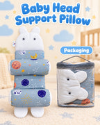 Baby head support pillow with space planet print and packaging