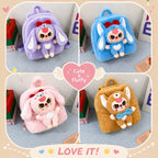 Kids plush bunny backpack color options chart Belinda Store