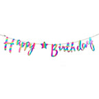 Happy Birthday Hanging Banner with Stars