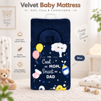 Velvet Baby Mattress - Soft Cozy Newborn Bed Mat (3 Colors)