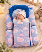 Baby Sleeping Bag with Heart Print - Cozy Newborn Sleep Nest (2 Colors)