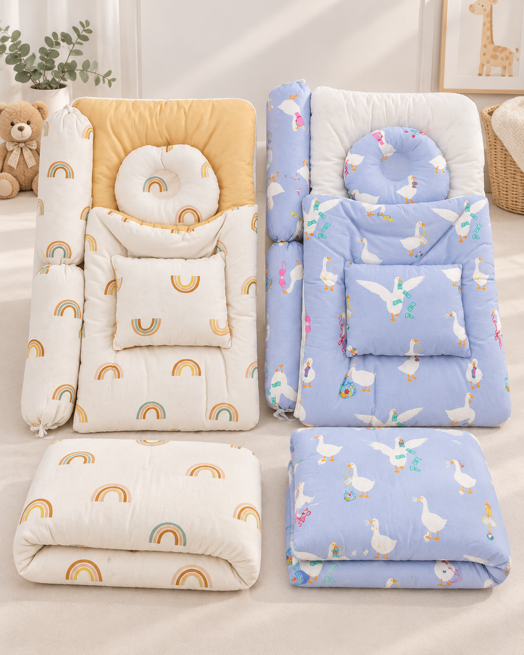 8 Pcs Baby Bed Set - A Cozy Little World for Your Little One