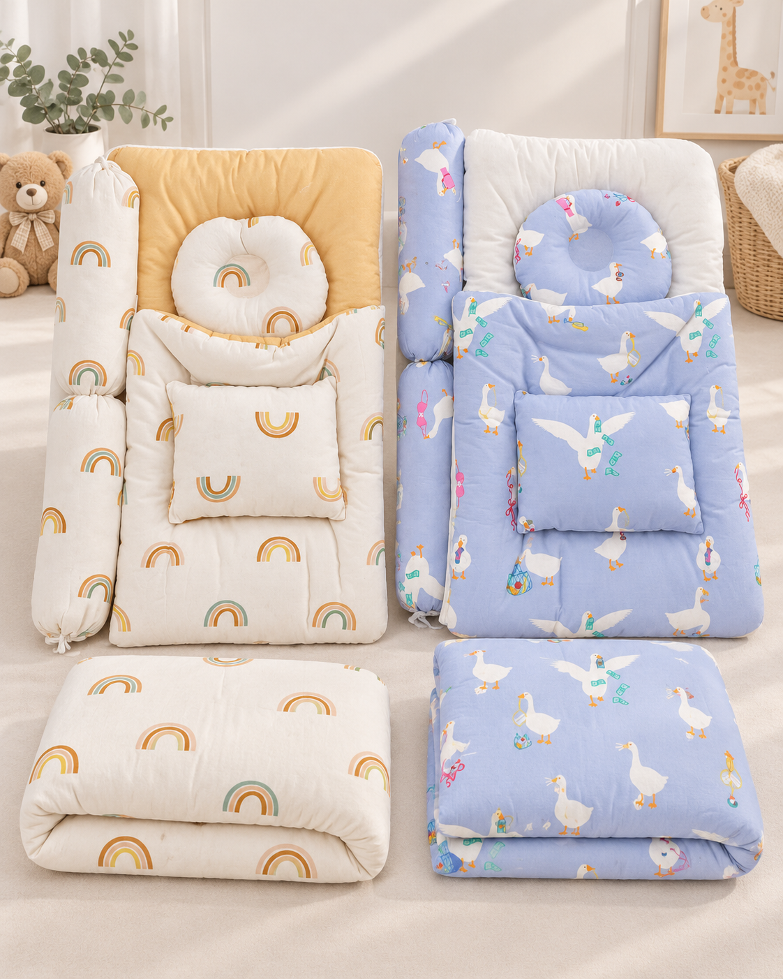 8 Pcs Baby Bed Set - A Cozy Little World for Your Little One