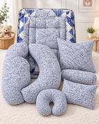 7 Pcs Baby Bedding Set - Complete Newborn Bed Set