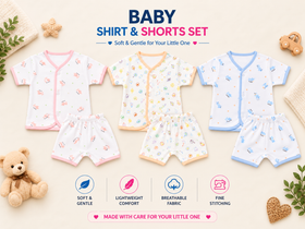 Baby shirt and shorts summer clothing set