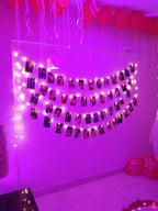 White Net Real Flowers Wedding Room Decor – Fairy Lights - view 4