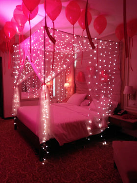 Love Notes & Rose Petals Wedding Room Decoration – Heart Balloons - view 1