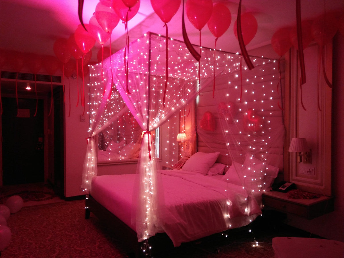 Love Notes & Rose Petals Wedding Room Decoration – Heart Balloons - view 2