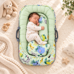 Jungle Baby Sleeping Lounger - Mint Green Newborn Nest