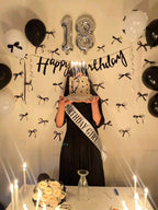 Black & White Birthday Set with Bows
