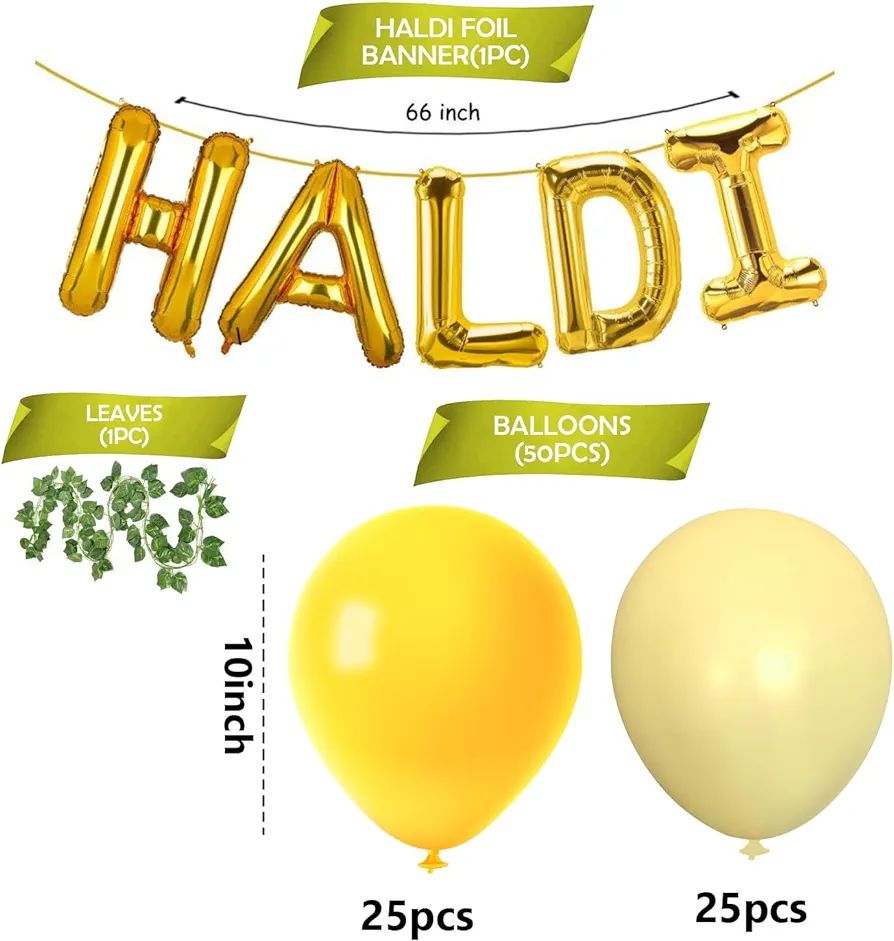 Haldi Decoration Set – 52 Pcs