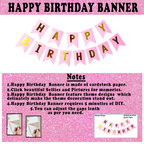 Baby Girl 1st Birthday Decoration Set – Pink