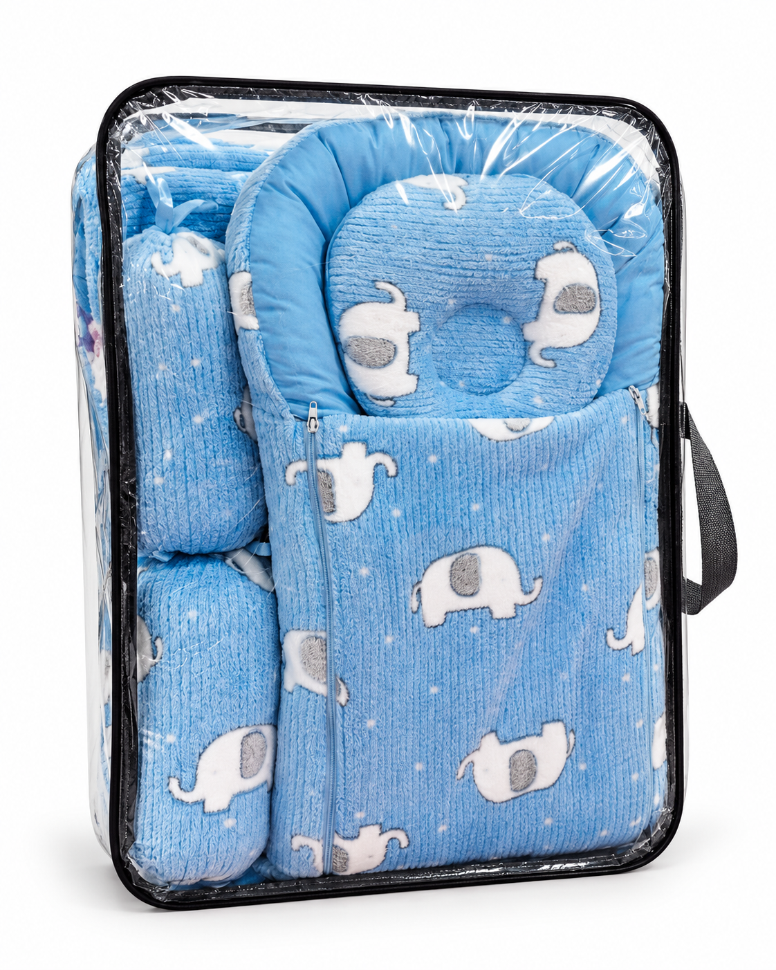 Baby Sleeping Bag Carry Nest - Elephant Print (Pack in Case)