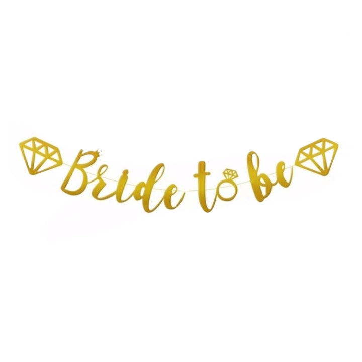 Bride To Be Decoration Set – Golden & White