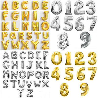 Number Foil Balloon 16 Inch – Gold / Silver