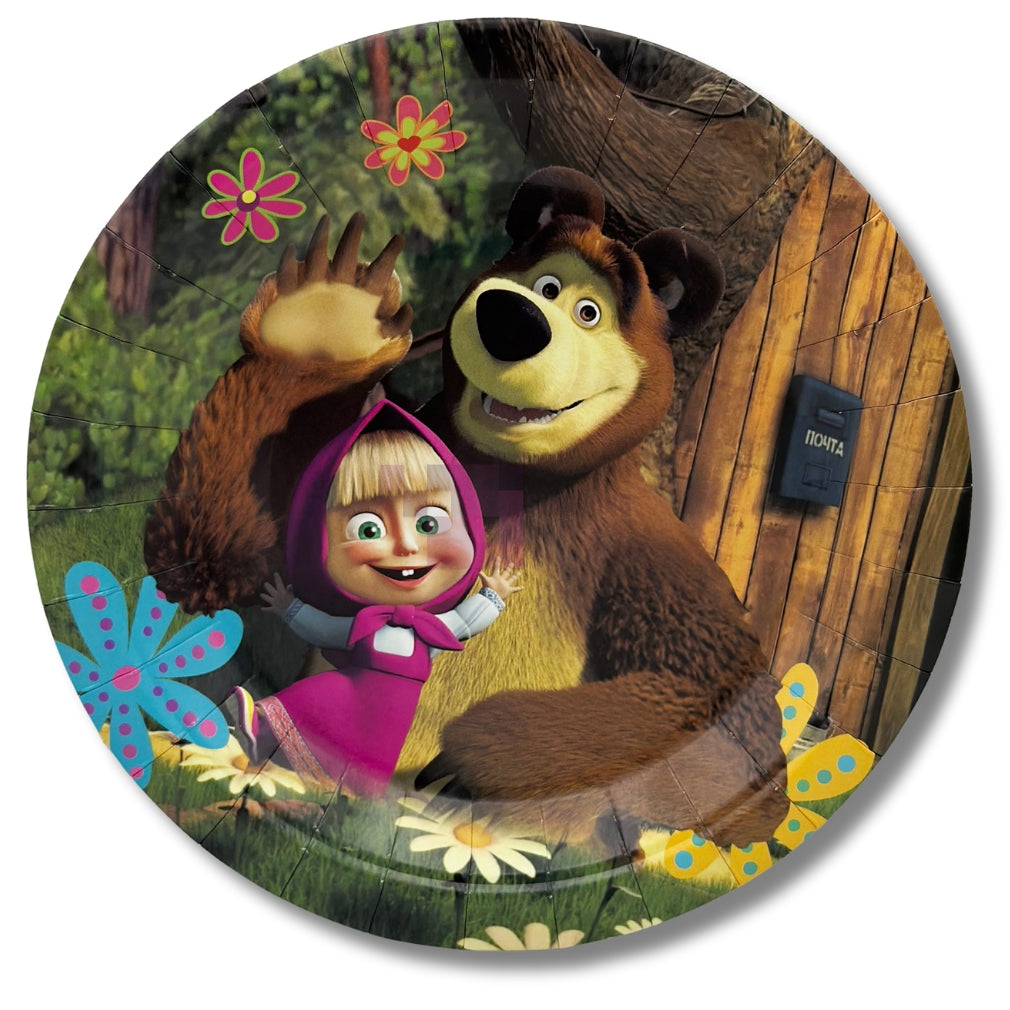 Masha and the Bear Paper Plates – Pack of 10