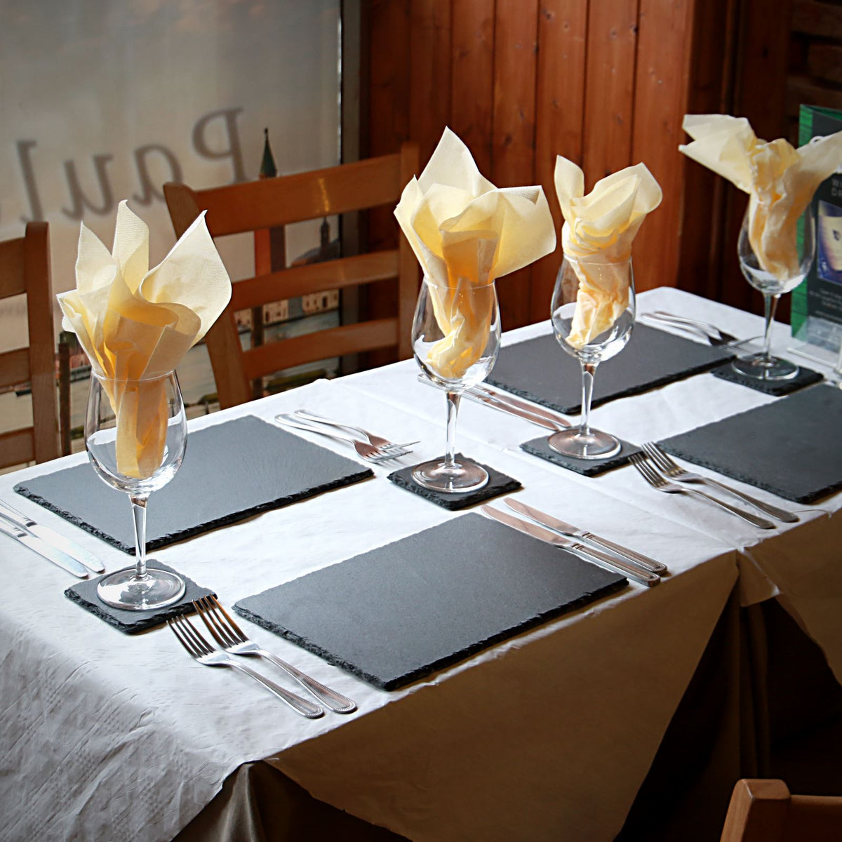 Natural Slate Placemats & Coasters - 16pc