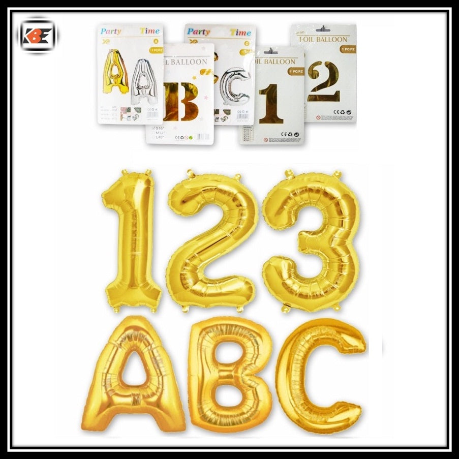 Alphabet Foil Balloon A–Z 16 Inch – Gold