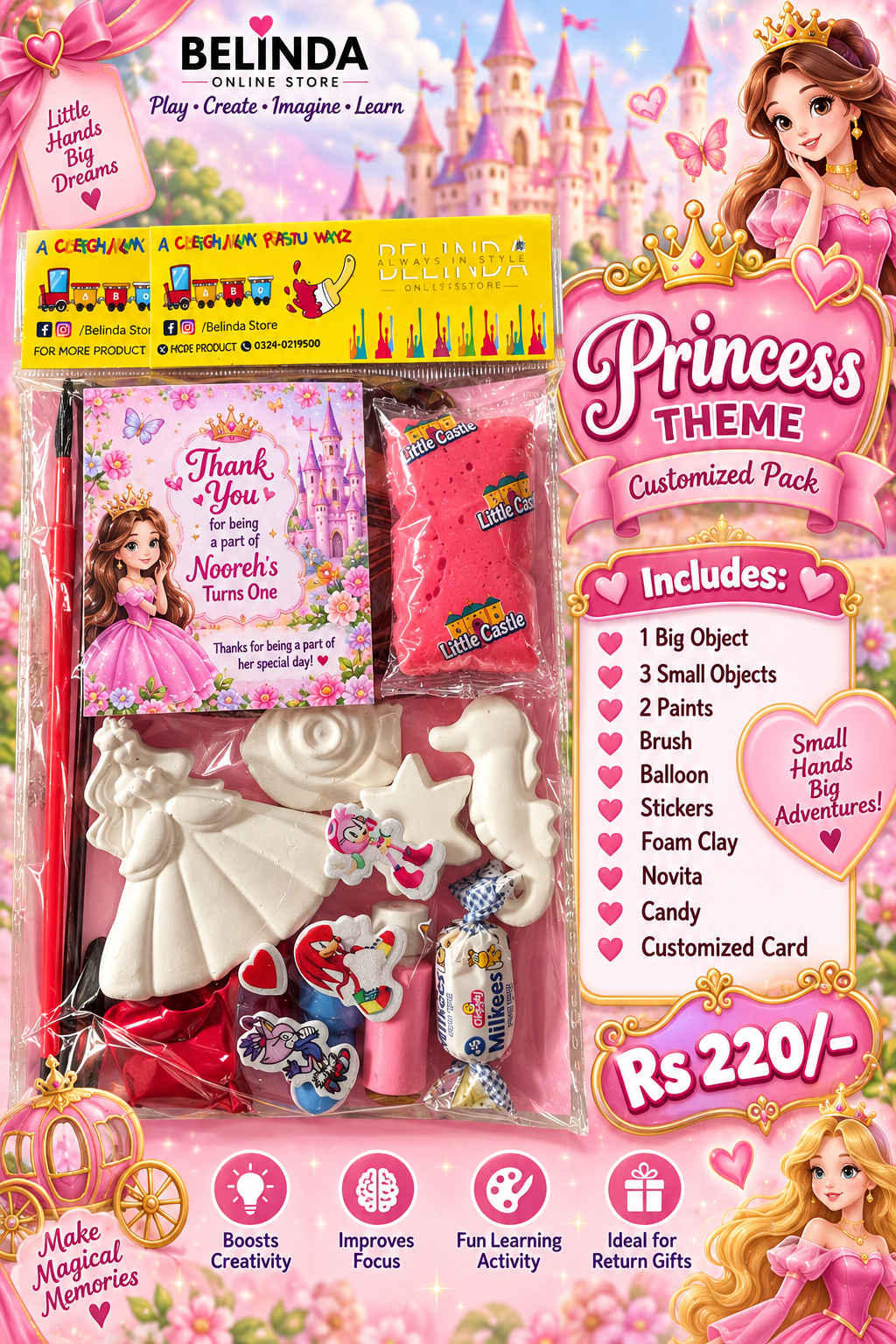 Customized Birthday Pack – Princess Theme | Personalized Kid
