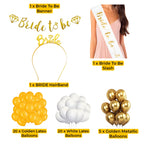 Bride To Be Decoration Set – Golden & White