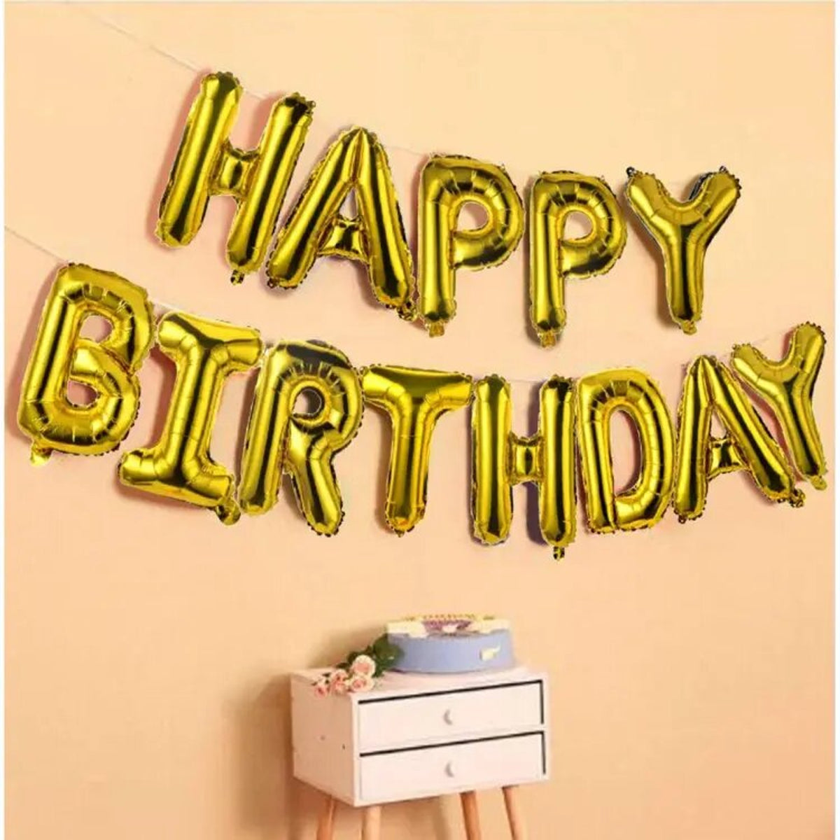 Happy Birthday Foil Letter Balloons – 13 Pcs
