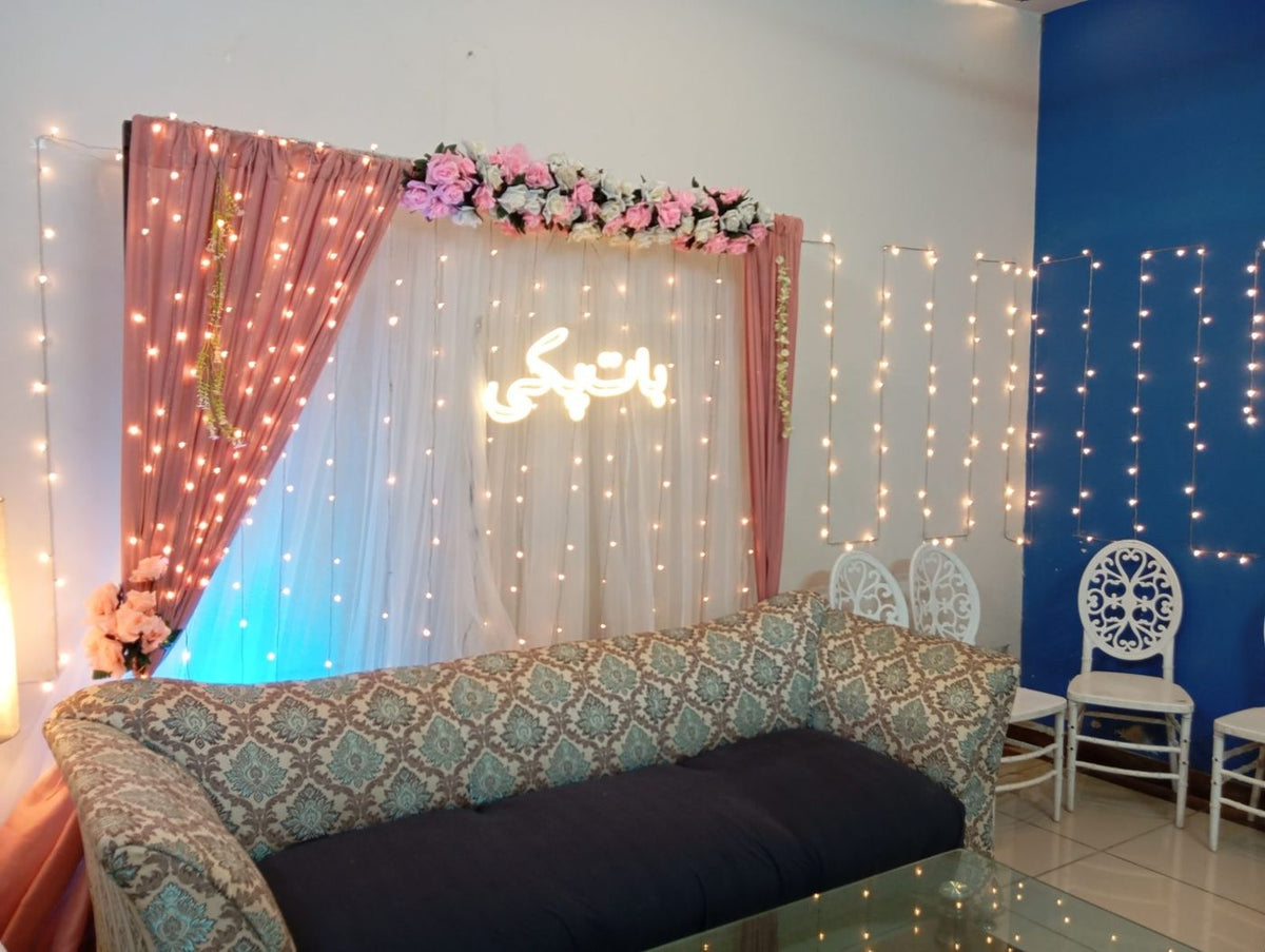 Baat Pakki Mangni decor fairy lights Karachi – photo 2