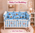 Baby cot bedding set little train theme